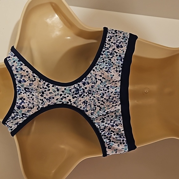 Eddie Bauer Girls L 2-piece Reversible Swimsuit Navy Blue Polka-dot and Purple - Picture 9 of 17